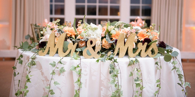 Mirabal Wedding - Sweetheart Table Upper Darby Polites Florist, Springfield Polites Florist