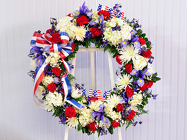 Patriotic Wreath Upper Darby Polites Florist, Springfield Polites Florist