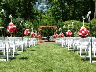 Satzman Wedding Aisle Upper Darby Polites Florist, Springfield Polites Florist