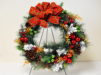 Holiday Wreath - Artificial - Traditional Style Upper Darby Polites Florist, Springfield Polites Florist