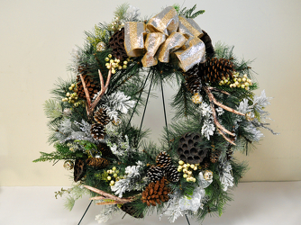 Holiday Wreath  - Artificial - Modern Style Upper Darby Polites Florist, Springfield Polites Florist