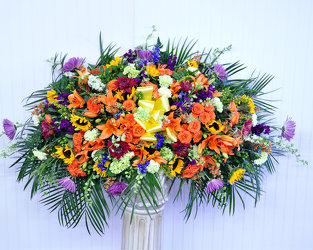 Autumn Farewell Casket Spray Upper Darby Polites Florist, Springfield Polites Florist