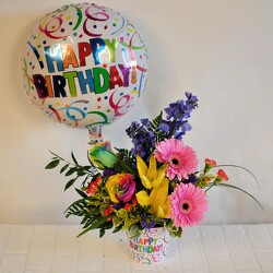 Birthday Arrangement Upper Darby Polites Florist, Springfield Polites Florist