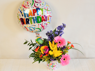 Birthday Arrangement Upper Darby Polites Florist, Springfield Polites Florist