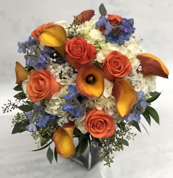 Pastels In Orange Bridal Bouquet Upper Darby Polites Florist, Springfield Polites Florist