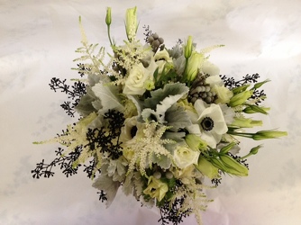 Bridesmaid - White, Silver and Black Upper Darby Polites Florist, Springfield Polites Florist