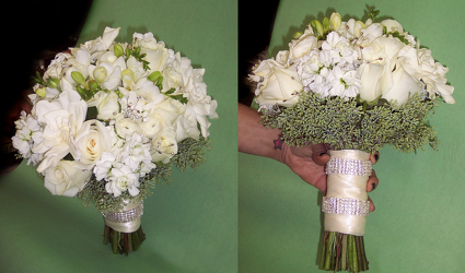 Hand Tied Bridal Bouquet Upper Darby Polites Florist, Springfield Polites Florist