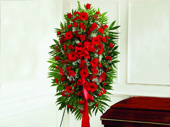 Crimson Standing Spray  Upper Darby Polites Florist, Springfield Polites Florist