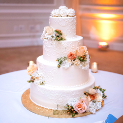 Wedding Cake Decor Blush Upper Darby Polites Florist, Springfield Polites Florist