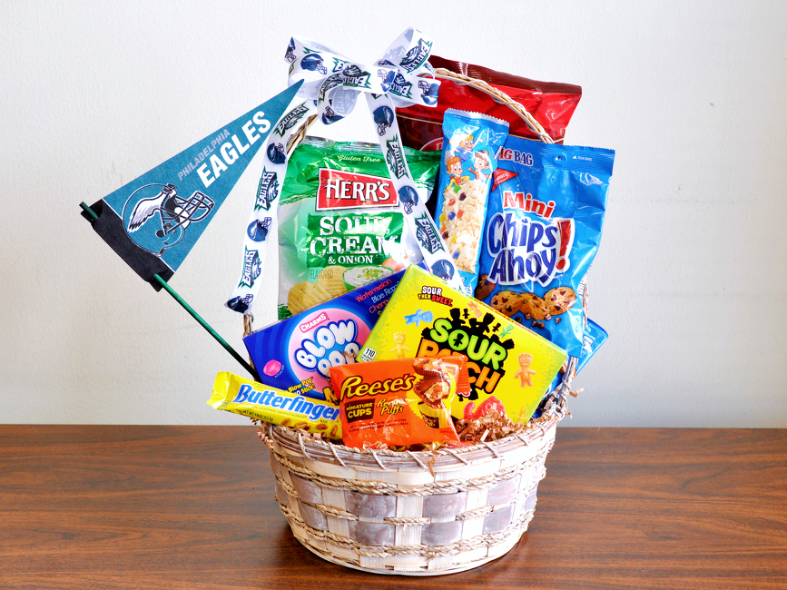 Eagles Game Day Snack Basket