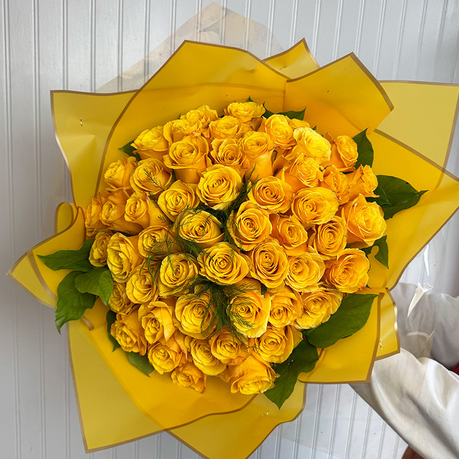 The Happiness Bouquet - 50 Roses