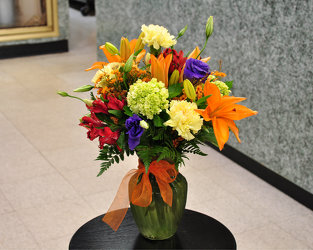 Fall Water Vase Upper Darby Polites Florist, Springfield Polites Florist