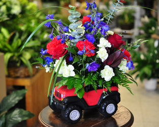 Jeep Bouquet Upper Darby Polites Florist, Springfield Polites Florist