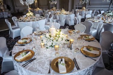 Downtown Club - Ballroom Centerpiece Low Upper Darby Polites Florist, Springfield Polites Florist