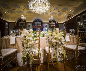 Laynas Bride and Groom Chair Upper Darby Polites Florist, Springfield Polites Florist