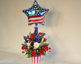 Patriotic Arrangement Upper Darby Polites Florist, Springfield Polites Florist