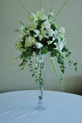 Pilsner Vase Centerpiece Upper Darby Polites Florist, Springfield Polites Florist