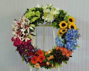 Ring of Friendship Wreath Upper Darby Polites Florist, Springfield Polites Florist