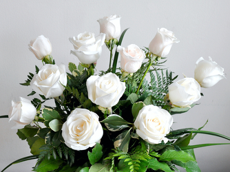 A Dozen White Roses Upper Darby Polites Florist, Springfield Polites Florist