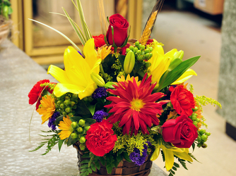 Rustic Basket Upper Darby Polites Florist, Springfield Polites Florist