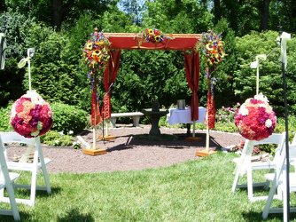 Satzman Wedding Chuppah Upper Darby Polites Florist, Springfield Polites Florist