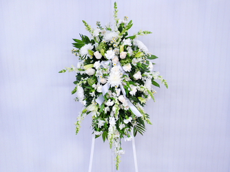 Sentiments of Serenity Standing Spray Upper Darby Polites Florist, Springfield Polites Florist