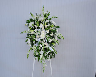 Sentiments of Serenity Standing Spray Upper Darby Polites Florist, Springfield Polites Florist