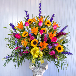 Vibrant Life Funeral Basket Upper Darby Polites Florist, Springfield Polites Florist