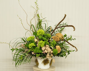 Woodlands Garden Funeral Basket Upper Darby Polites Florist, Springfield Polites Florist
