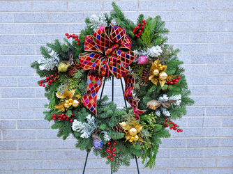 Mixed Evergreens Wreath  Upper Darby Polites Florist, Springfield Polites Florist