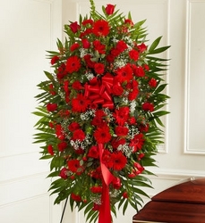 Crimson Standing Spray  Upper Darby Polites Florist, Springfield Polites Florist